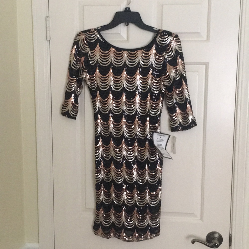 Scallop Sequin Dress